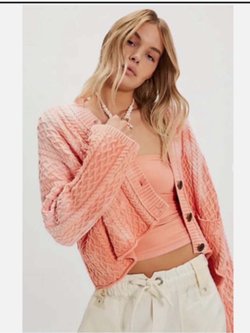 NWT Free People Washed A Shore Cardigan